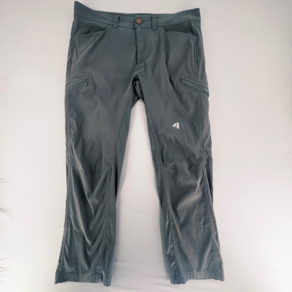 Eddie Bauer First Ascent Guide Pro Pants Mens 38x32 Gray Hiking Cargo 13751063